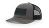 Joe's USA Flag Snapback Trucker Cap Black/Grey USA Flag Charcoal / Black Hats