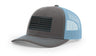 Joe's USA Flag Snapback Trucker Cap Black/Grey USA Flag Charcoal / Columbia Blue Hats