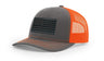 Joe's USA Flag Snapback Trucker Cap Black/Grey USA Flag Charcoal / Neon Orange Hats