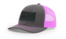 Joe's USA Flag Snapback Trucker Cap Black/Grey USA Flag Charcoal / Neon Pink Hats