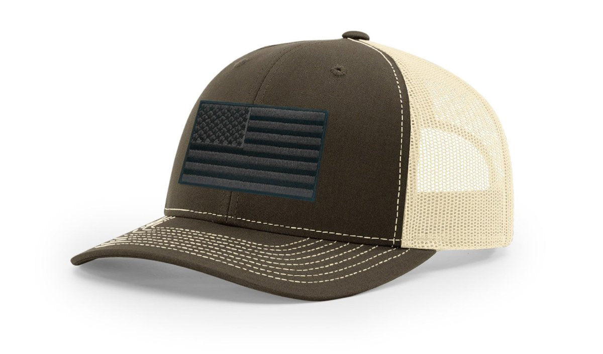 Joe's USA Flag Snapback Trucker Cap Black/Grey USA Flag Chocolate Chip / Birch Hats