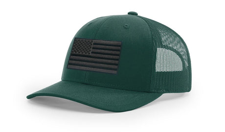 Joe's USA Flag Snapback Trucker Cap Black/Grey USA Flag Dark Green Hats