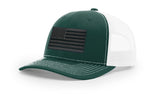 Joe's USA Flag Snapback Trucker Cap Black/Grey USA Flag Dark Green / White Hats