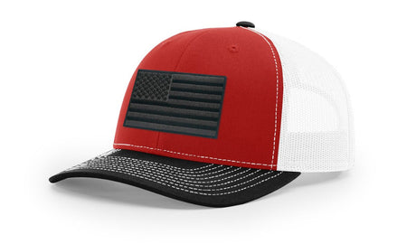 Joe's USA Flag Snapback Trucker Cap Black/Grey USA Flag Dark Green / Yellow Hats