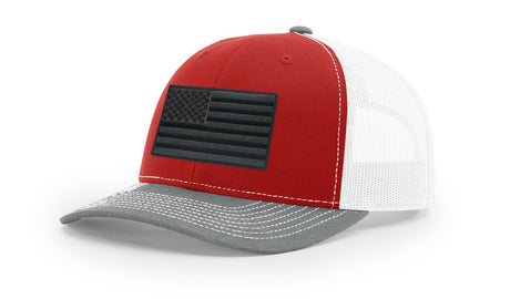 Joe's USA Flag Snapback Trucker Cap Black/Grey USA Flag Dark Green / Yellow Hats