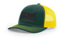 Joe's USA Flag Snapback Trucker Cap Black/Grey USA Flag Dark Green / Yellow Hats