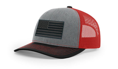 Joe's USA Flag Snapback Trucker Cap Black/Grey USA Flag Dark Green / Yellow Hats