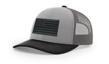 Joe's USA Flag Snapback Trucker Cap Black/Grey USA Flag Grey / Charcoal / Black Hats