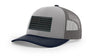 Joe's USA Flag Snapback Trucker Cap Black/Grey USA Flag Grey / Charcoal / Navy Hats