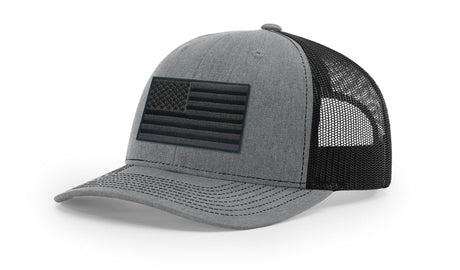 Joe's USA Flag Snapback Trucker Cap Black/Grey USA Flag Heather Grey / Black Hats