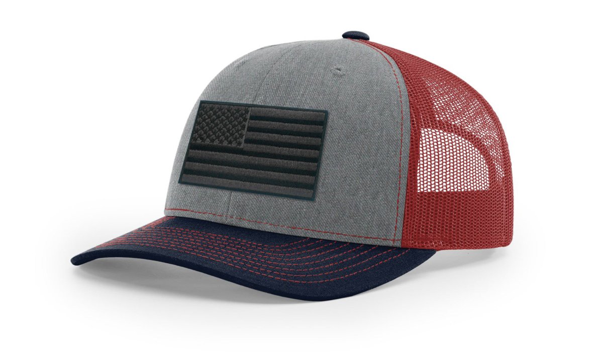 Joe's USA Flag Snapback Trucker Cap Black/Grey USA Flag Heather Grey / Black Hats