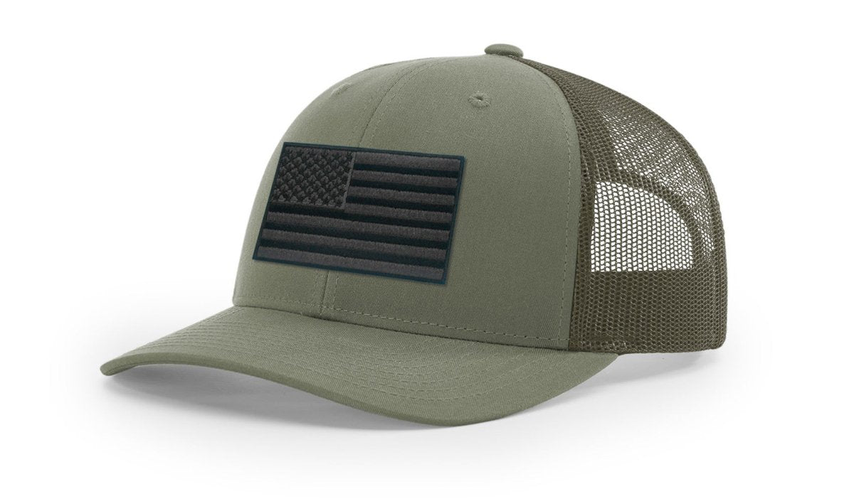 Joe's USA Flag Snapback Trucker Cap Black/Grey USA Flag Kelly Green / White Hats