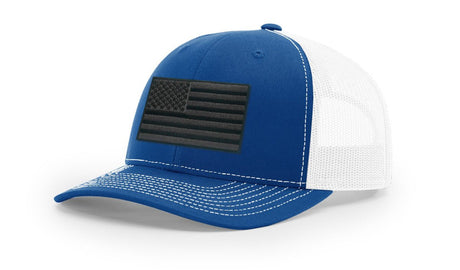 Joe's USA Flag Snapback Trucker Cap Black/Grey USA Flag Royal Blue / White Hats