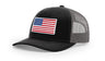 Joe's USA Flag Snapback Trucker Cap Red/White/Blue USA Flag Black / Charcoal Hats