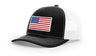 Joe's USA Flag Snapback Trucker Cap Red/White/Blue USA Flag Black / White Hats