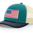 Joe's USA Flag Snapback Trucker Cap Red/White/Blue USA Flag Blue Teal / Birch / Navy Hats