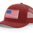 Joe's USA Flag Snapback Trucker Cap Red/White/Blue USA Flag Cardinal Hats