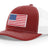Joe's USA Flag Snapback Trucker Cap Red/White/Blue USA Flag Cardinal / White Hats