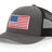 Joe's USA Flag Snapback Trucker Cap Red/White/Blue USA Flag Charcoal / Black Hats