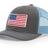 Joe's USA Flag Snapback Trucker Cap Red/White/Blue USA Flag Charcoal / Columbia Blue Hats