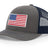 Joe's USA Flag Snapback Trucker Cap Red/White/Blue USA Flag Charcoal / Navy Hats