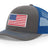Joe's USA Flag Snapback Trucker Cap Red/White/Blue USA Flag Charcoal / Royal Blue Hats