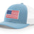 Joe's USA Flag Snapback Trucker Cap Red/White/Blue USA Flag Columbia Blue / White Hats