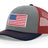 Joe's USA Flag Snapback Trucker Cap Red/White/Blue USA Flag Heather Grey / Cardinal / Navy Hats