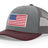 Joe's USA Flag Snapback Trucker Cap Red/White/Blue USA Flag Heather Grey / Charcoal / Maroon Hats