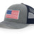 Joe's USA Flag Snapback Trucker Cap Red/White/Blue USA Flag Heather Grey / Navy Hats