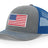 Joe's USA Flag Snapback Trucker Cap Red/White/Blue USA Flag Heather Grey / Royal Blue Hats