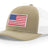 Joe's USA Flag Snapback Trucker Cap Red/White/Blue USA Flag Khaki / White Hats