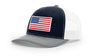 Joe's USA Flag Snapback Trucker Cap Red/White/Blue USA Flag Navy / White / Heather Grey Hats