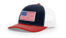 Joe's USA Flag Snapback Trucker Cap Red/White/Blue USA Flag Navy / White / Red Hats