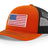Joe's USA Flag Snapback Trucker Cap Red/White/Blue USA Flag Orange / Black Hats