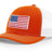 Joe's USA Flag Snapback Trucker Cap Red/White/Blue USA Flag Orange / White Hats