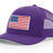 Joe's USA Flag Snapback Trucker Cap Red/White/Blue USA Flag Purple Hats