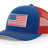 Joe's USA Flag Snapback Trucker Cap Red/White/Blue USA Flag Royal Blue / Red Hats