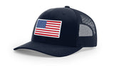 Joe's USA Flag Snapback Trucker Cap Red/White/Blue USA Flag True Navy Hats