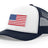 Joe's USA Flag Snapback Trucker Cap Red/White/Blue USA Flag White / Navy Hats