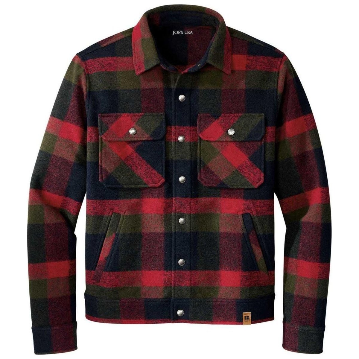 Joe's USA Flannel Basin Jacket X - Small Deep Black Plaid Jackets