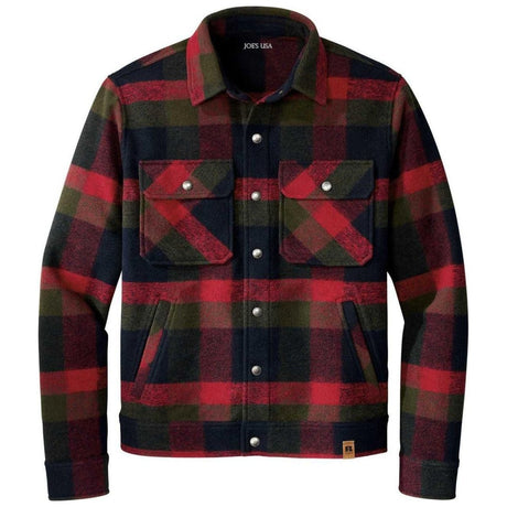 Joe's USA Flannel Basin Jacket X - Small Deep Black Plaid Jackets