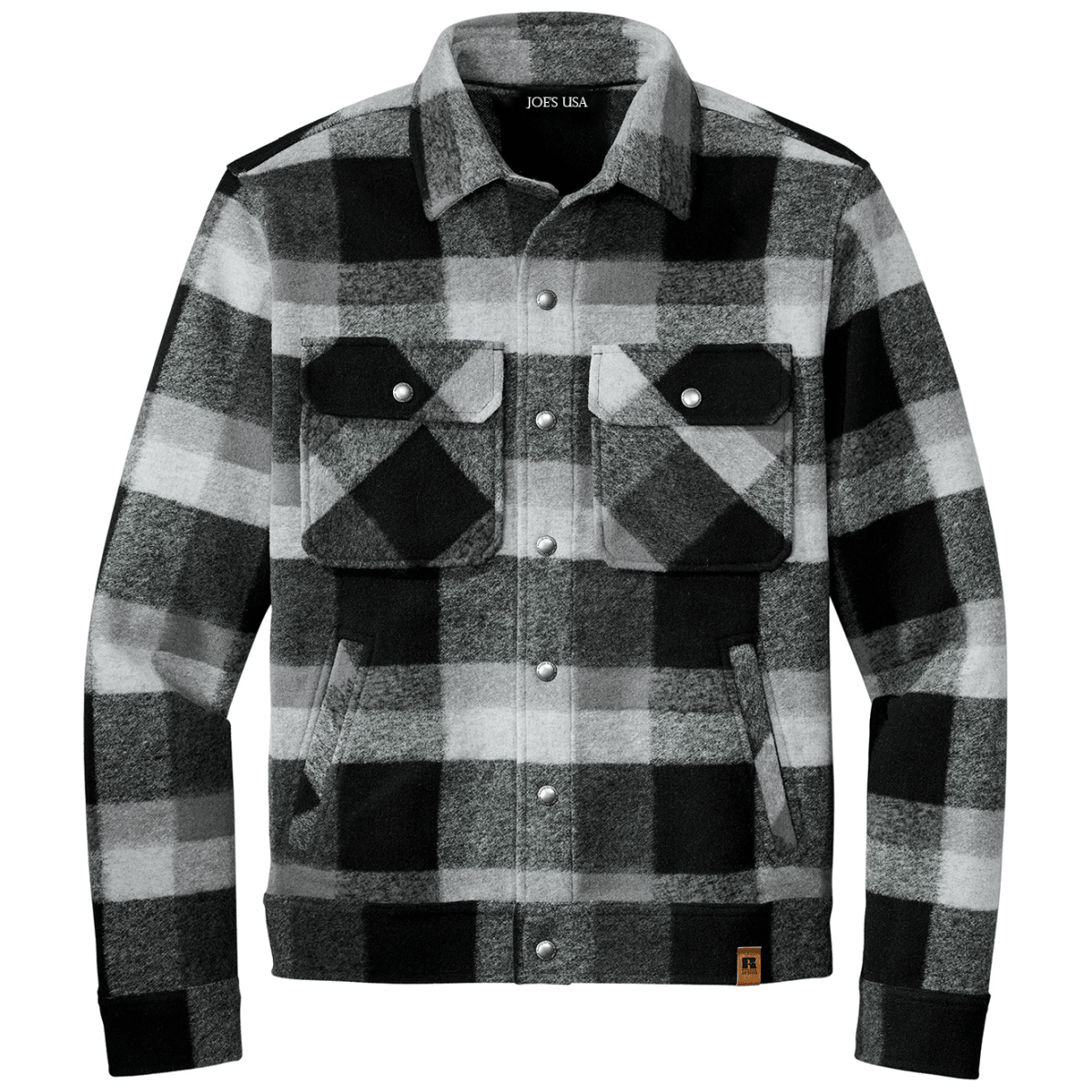 Joe's USA Flannel Basin Jacket X - Small Deep Black Plaid Jackets