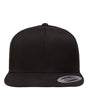 Joe's USA Flat Bill Snapback Cap Black Hats
