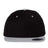 Joe's USA Flat Bill Snapback Cap Black/Silver Hats