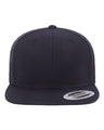 Joe's USA Flat Bill Snapback Cap Dark Navy Hats