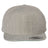 Joe's USA Flat Bill Snapback Cap Heather Grey Hats