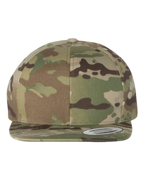 Joe's USA Flat Bill Snapback Cap Multicam Green Hats