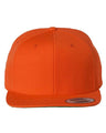 Joe's USA Flat Bill Snapback Cap Orange Hats