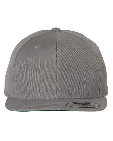 Joe's USA Flat Bill Snapback Cap Silver Hats